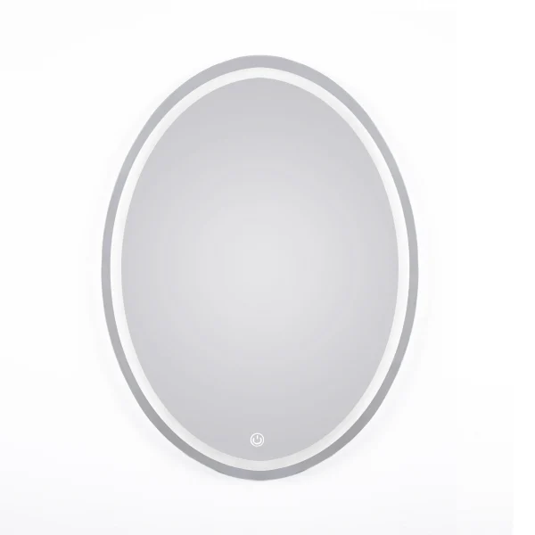 مرايا أوفال إضاءة led بيضاء 60×80 سم
