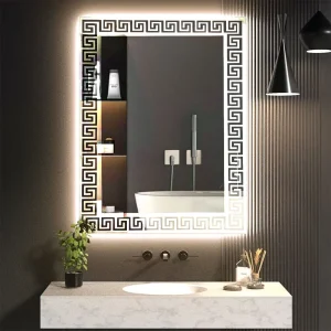 مرايا الريك إضاءة صفراء 60×80 سم