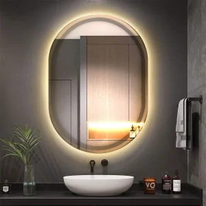 مرايا بولم إضاءة صفراء 60×80