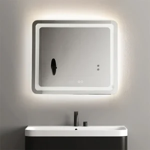 مرايا تاتش زونارا إضاءة صفراء 80×80 سم
