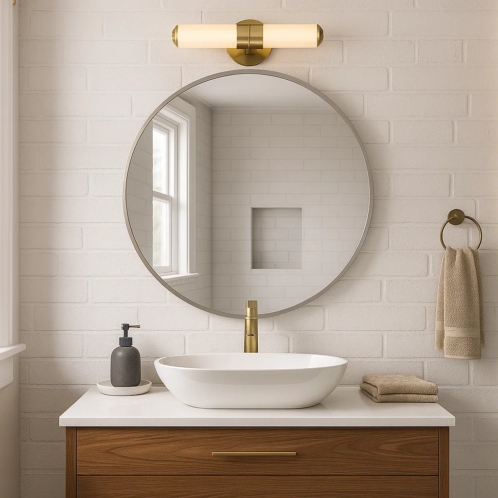 مرايا حمام مودرن دائرية شفافة 85x85