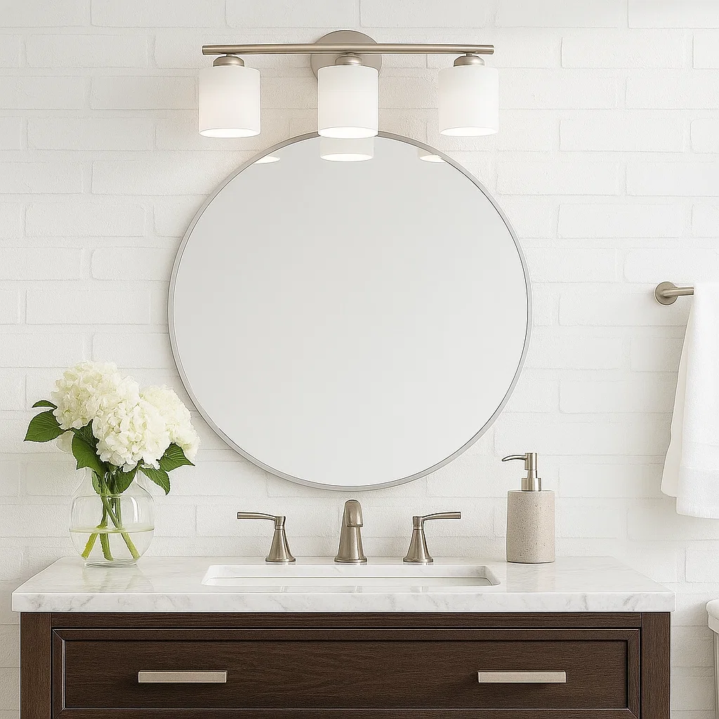 مرايا مودرن دائرية حمام شفافة 85x85 سم