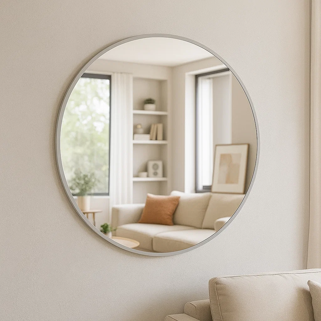 مرايا مودرن فاخرة دائرية شفافة