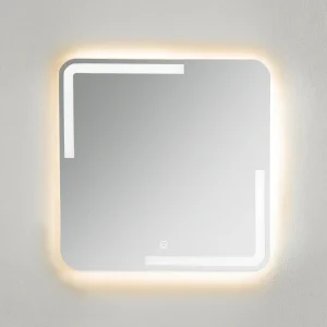 مرايا تاتش كولوم إضاءة صفراء 80×80 سم